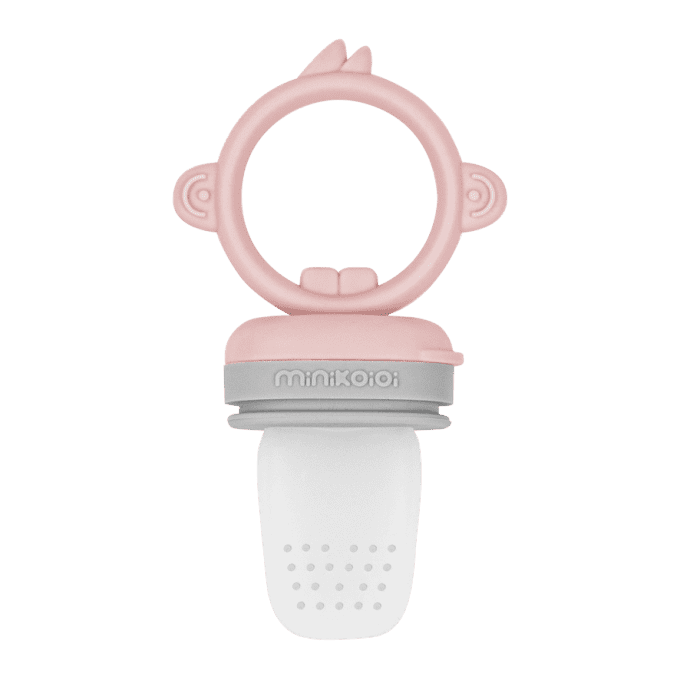 Grignoteuse en silicone baby pulp Minikoioi Rose