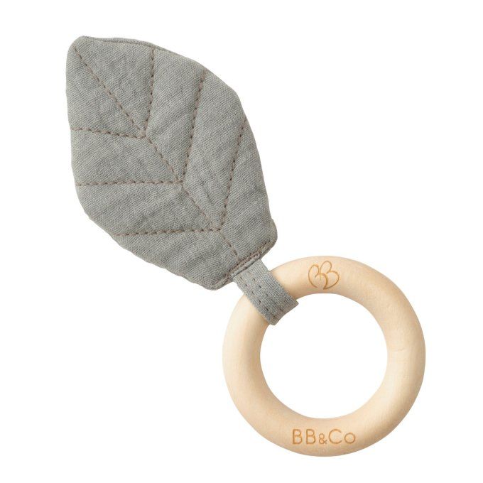 Hochet de dentition feuille et coquillage BB&CO