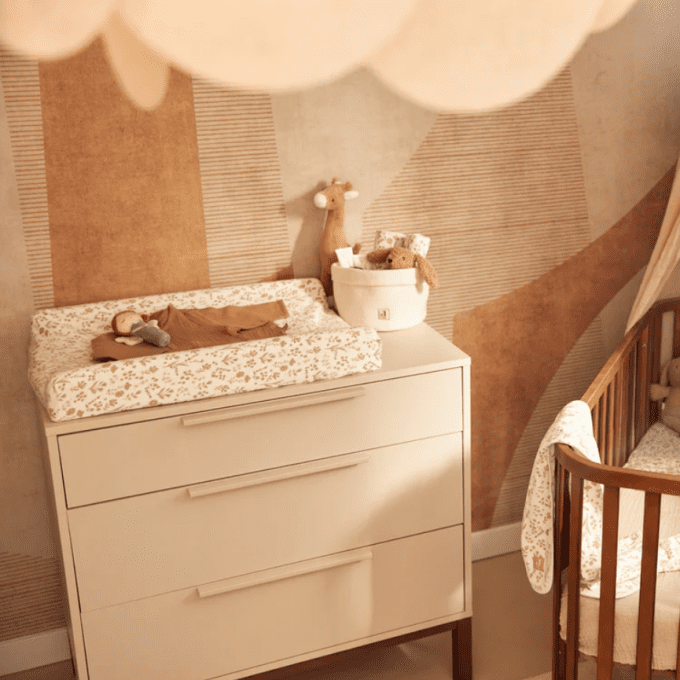 Housse matelas à langer bébé Jollein 50x70cm - Bloomy