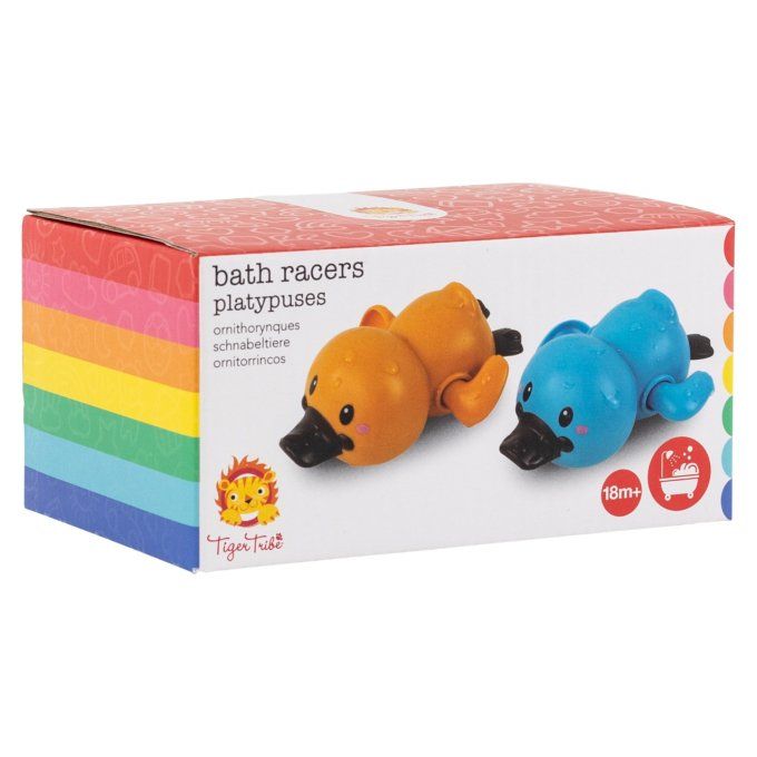 Jouet de bain 2 ornithorynques Bath Racers Tiger Tribe