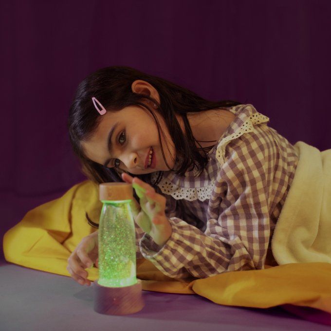 Lampe magique socle bouteille sensorielle Petit Boum