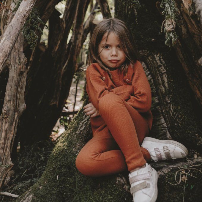 Legging enfant cognac Kapoune coton bio