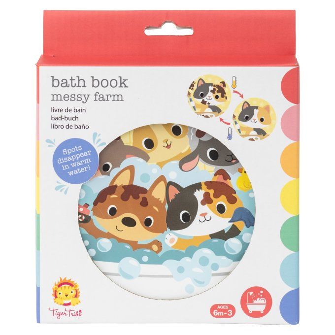 Livre de bain magique pour bébé Tiger Tribe ferme