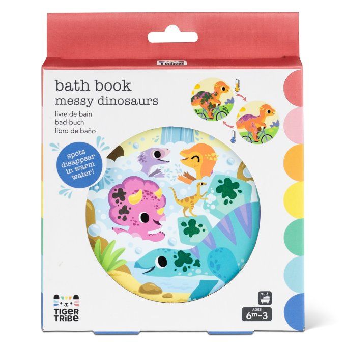 Livre de bain magique pour bébé Tiger Tribe dinosaures