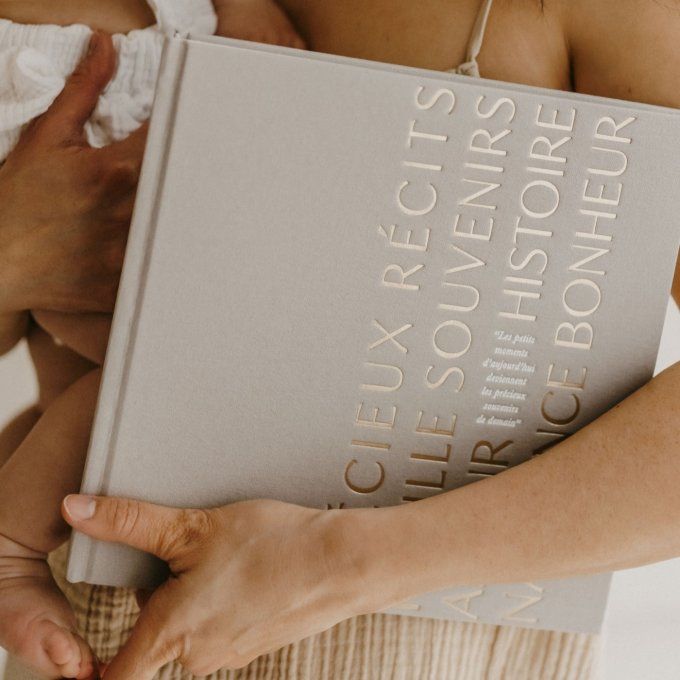 Livre de naissance Zakuw précieux souvenirs Lin Luxe
