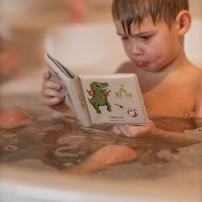 Livre magique jouet de bain bébé Filibabba Dino Beach