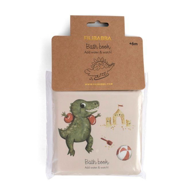 Livre magique jouet de bain bébé Filibabba Dino Beach