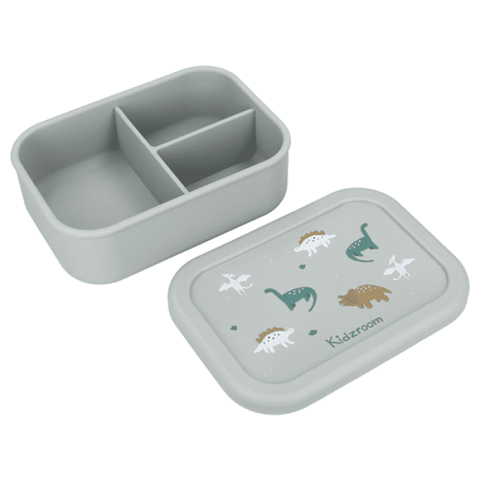 Lunch box compartiments silicone Kidzroom Dino vert
