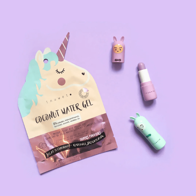 Masque visage biocellulose Inuwet licorne hydratant 