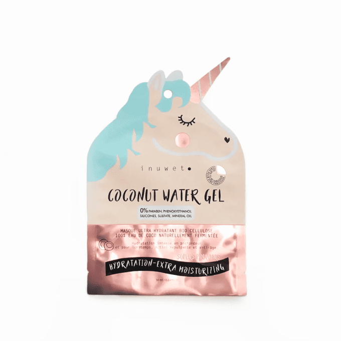 Masque visage biocellulose Inuwet licorne hydratant 