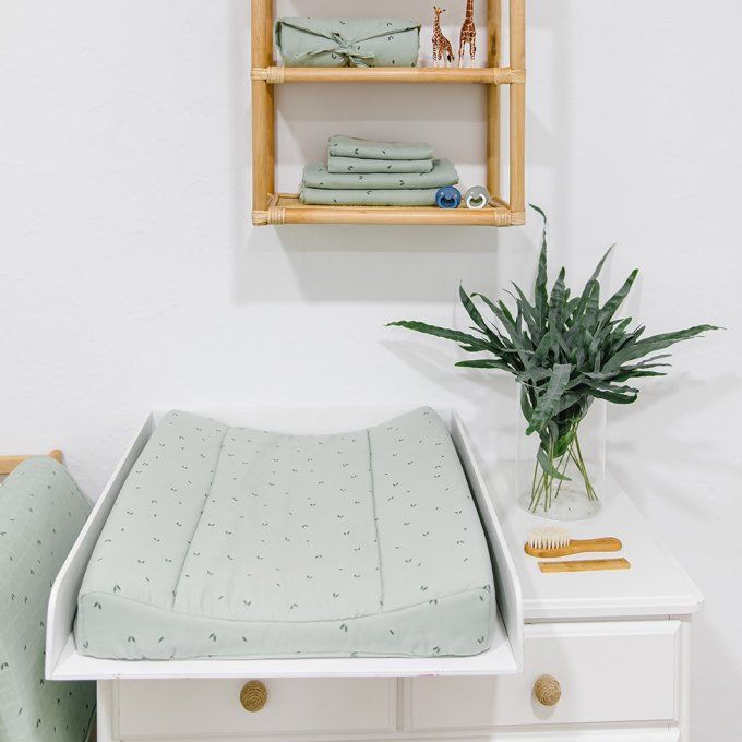 Matelas langer avec housse Gloop organic green