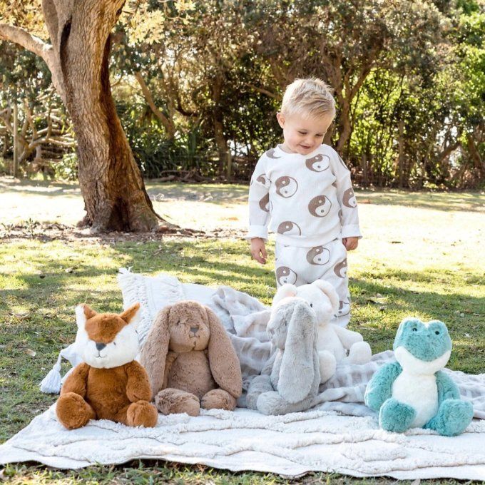 Maxi peluche ultra douce lapin OB Designs caramel