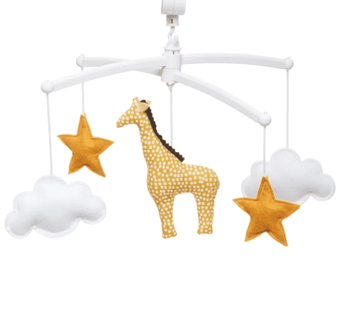 Mobile musical pouce et lina girafe