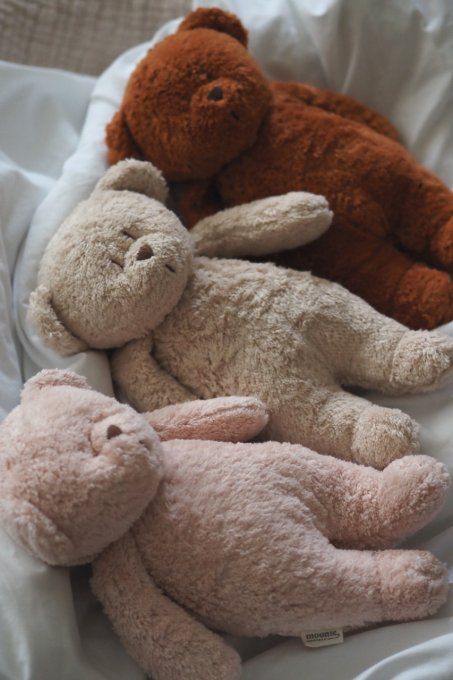 peluche ours vintage Moonie 2.0 sons & lumières rose 