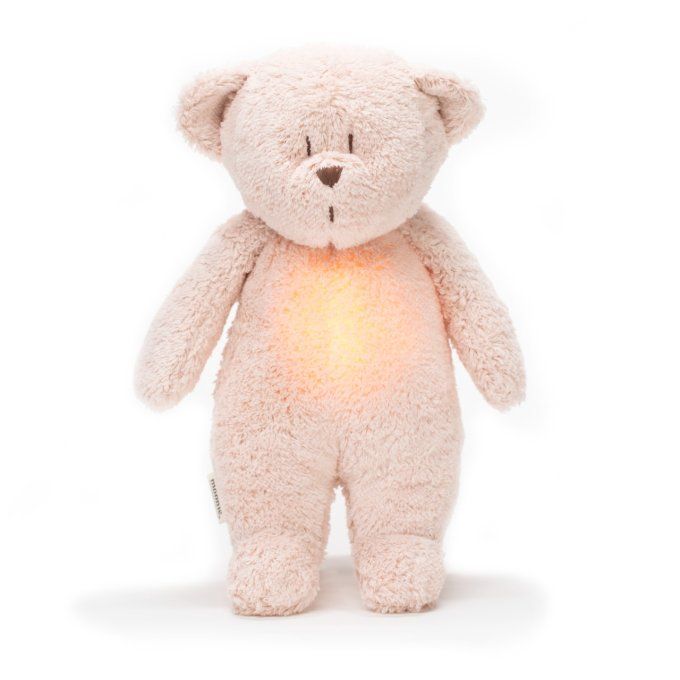 peluche ours vintage Moonie 2.0 sons & lumières rose 