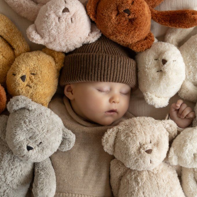 peluche ours vintage Moonie 2.0 sons & lumières rose 