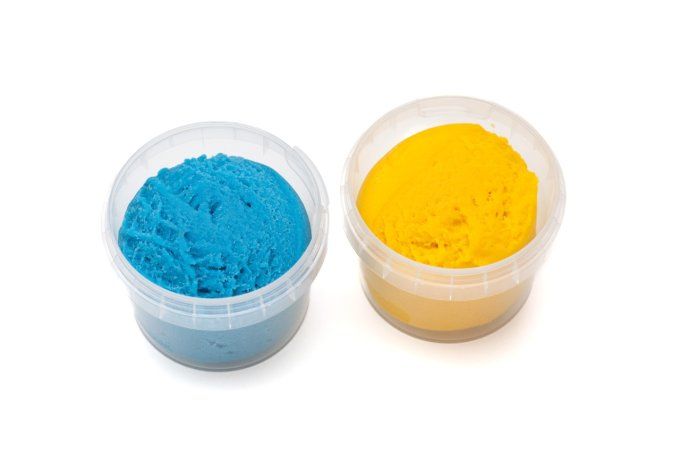 Pâte à modeler Neogrün bleu et jaune