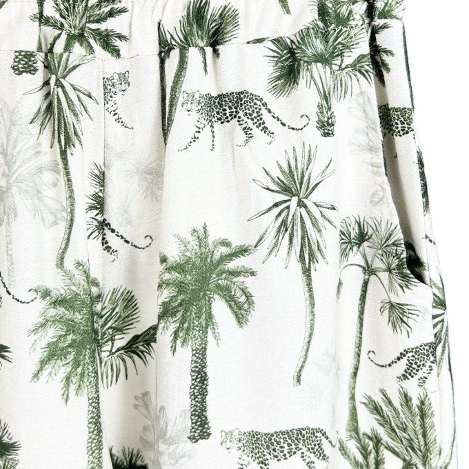 Pantalon ample et léger pour fille imprimé jungle kaki