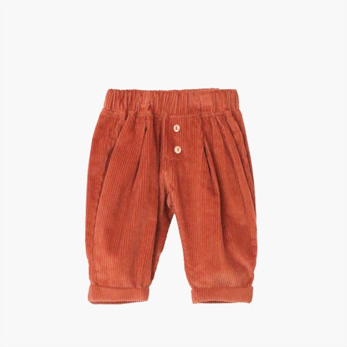 Pantalon PACO L.P.C. en velours côtelé brandy