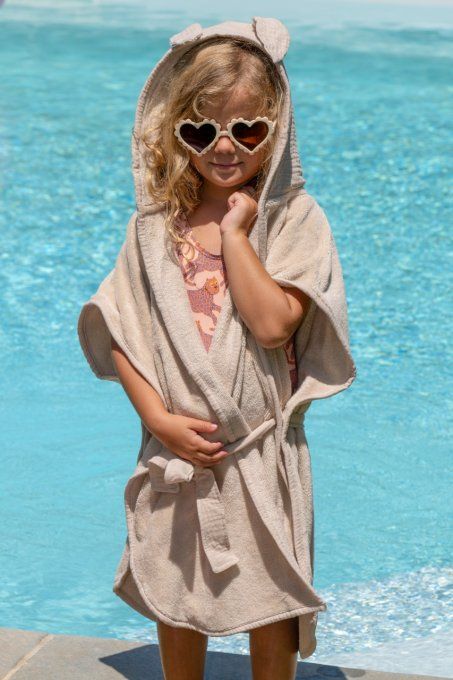 Peignoir de bain BB&CO soft bambou gaze coton biscuit