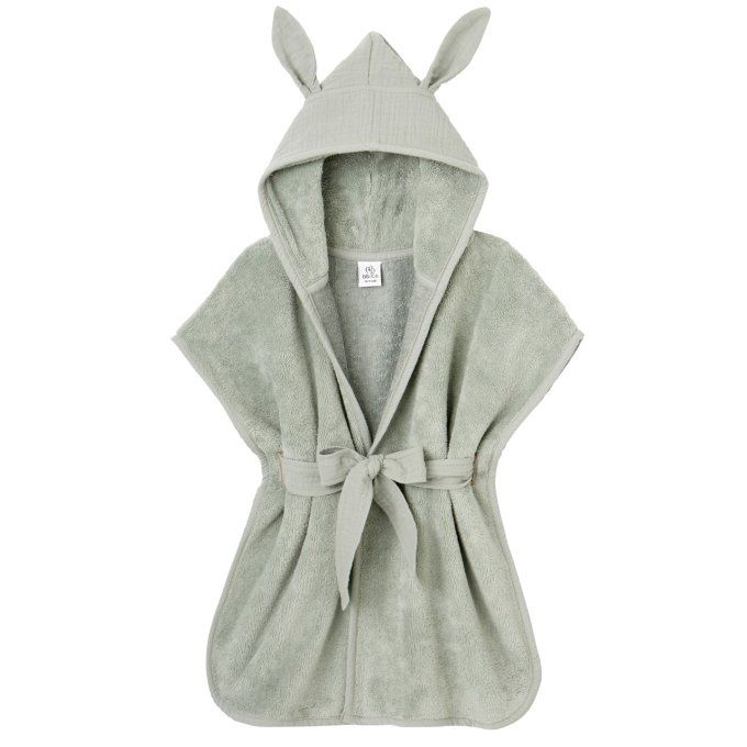 Peignoir de bain BB&CO soft bambou gaze coton vert