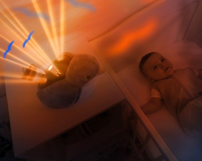 Peluche projecteur lumineux & sonore Zazu Shally oiseau