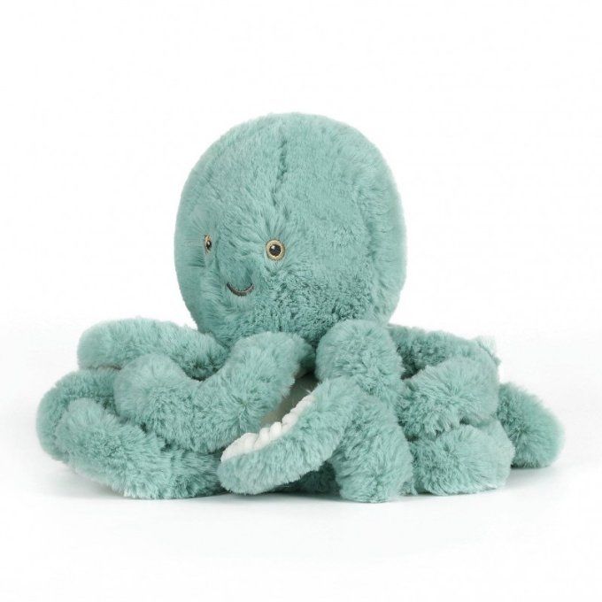 Peluche ultra douce poulpe OB Designs bleu céladon