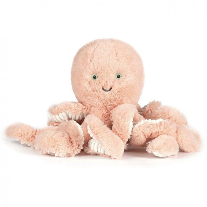 Peluche ultra douce poulpe OB Designs rose des sables