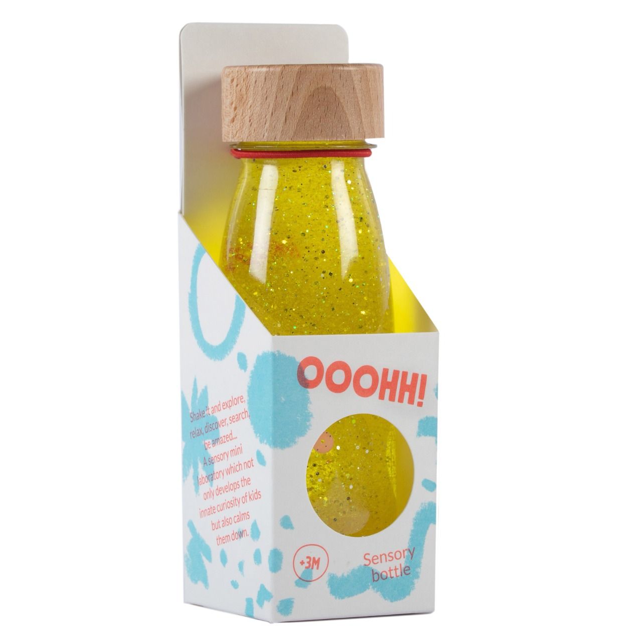 Bouteille sensorielle Petit Boum jaune - Ma-calinerie