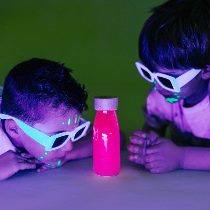 Bouteille sensorielle Petit Boum rose fluo