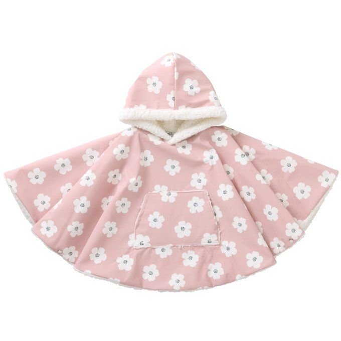 Poncho de pluie ciré bébé imperméable BB&CO fleurs