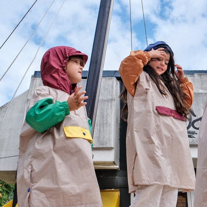 Poncho de pluie Poule Party jaune