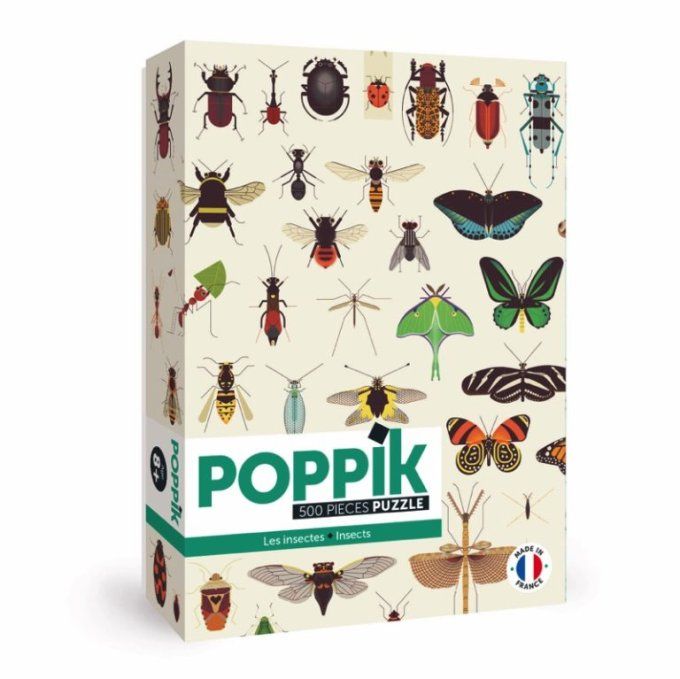 Puzzle 500 pièces Poppik insectes