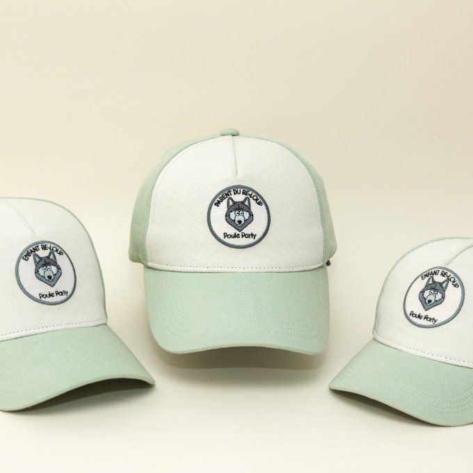 Casquette mixte Poule Party loup vert