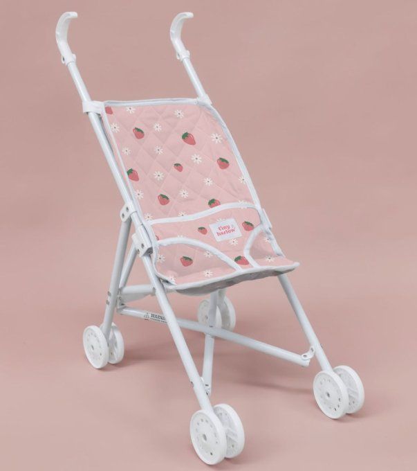 Poussette canne pliable pour poupée Tiny Harlow fraise