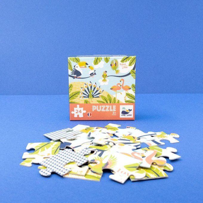 Puzzle 24 pièces Coq en pate oiseaux