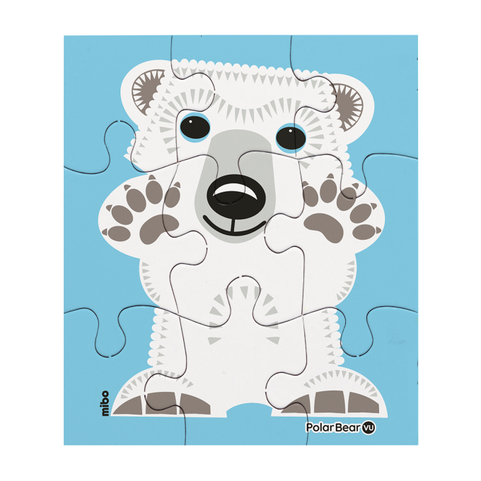 Puzzle 9 pièces Coq en pate ours polaire