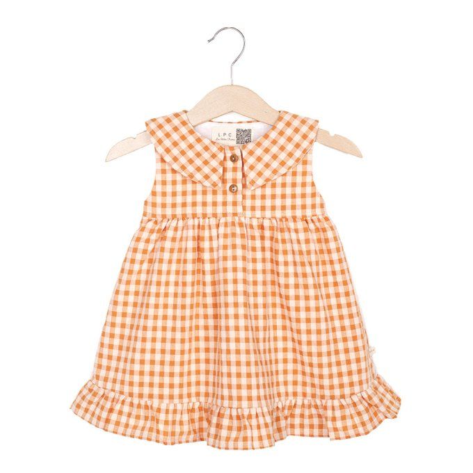 Robe été fille Lizzy L.P.C. coton bio vichic orange