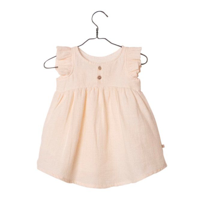 Robe été fille EMY L.P.C. gaze coton bio abricot écru