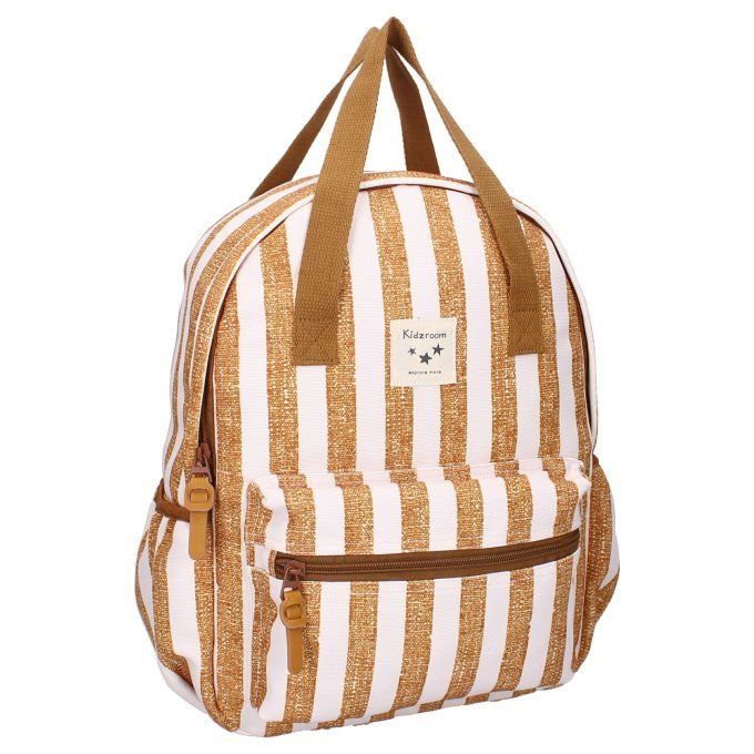 Sac à dos enfant à anses Kidzroom Rayures caramel