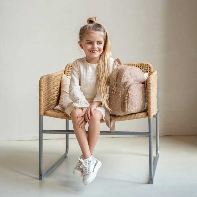 Sac à dos enfant Kidzroom ourson bouclette beige