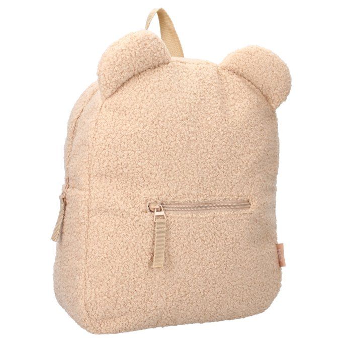 Sac à dos enfant Kidzroom ourson bouclette beige