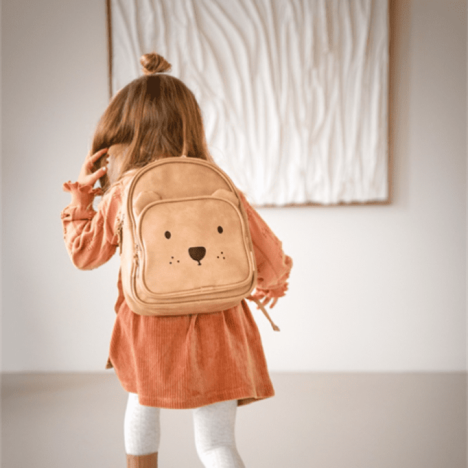 Sac à dos enfant Kidzroom ourson similicuir sable