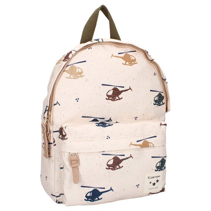 Sac à dos enfant Kidzroom Hélicoptères beige