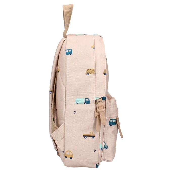 Sac à dos enfant Kidzroom voitures beige