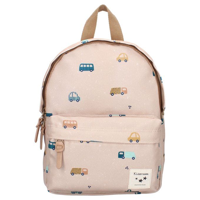 Sac à dos enfant Kidzroom voitures beige
