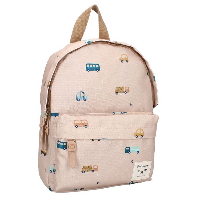 Sac à dos enfant Kidzroom voitures beige
