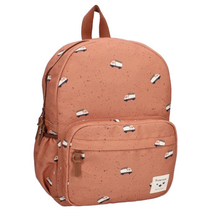Sac à dos enfant Kidzroom Camions terracotta marron