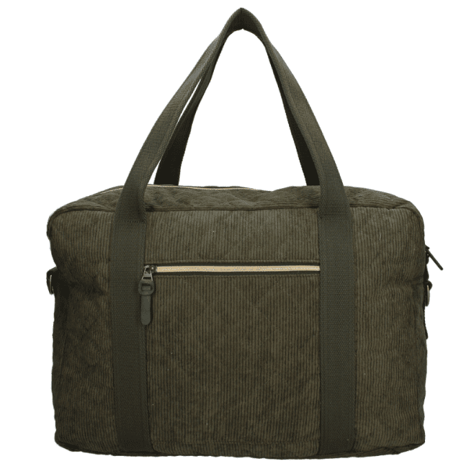 Sac à langer bébé velours côtelé Kidzroom vert kaki