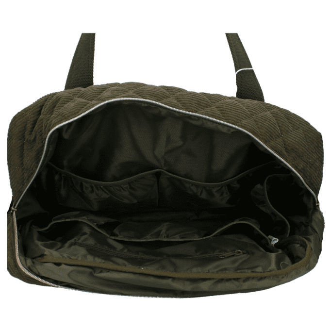 Sac à langer bébé velours côtelé Kidzroom vert kaki